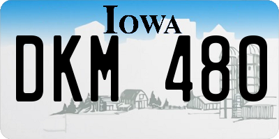 IA license plate DKM480