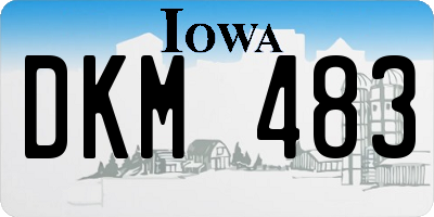 IA license plate DKM483