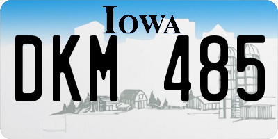 IA license plate DKM485