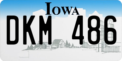 IA license plate DKM486