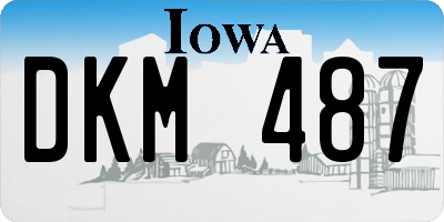 IA license plate DKM487