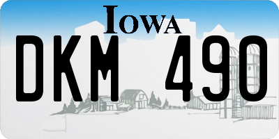 IA license plate DKM490