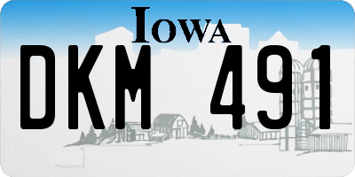 IA license plate DKM491