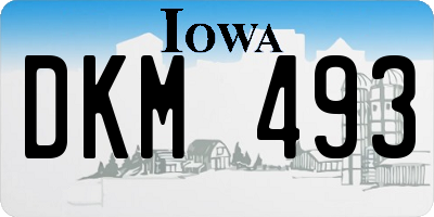 IA license plate DKM493