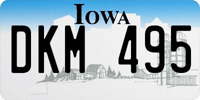 IA license plate DKM495