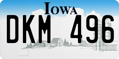 IA license plate DKM496