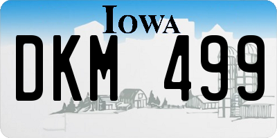 IA license plate DKM499