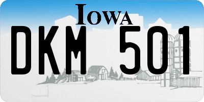 IA license plate DKM501