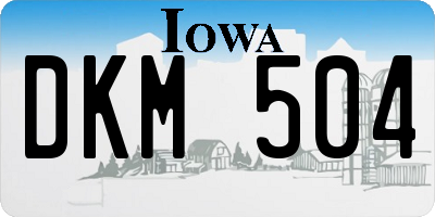 IA license plate DKM504