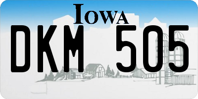 IA license plate DKM505