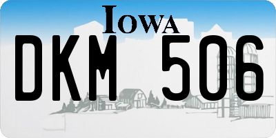 IA license plate DKM506