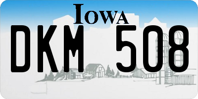 IA license plate DKM508