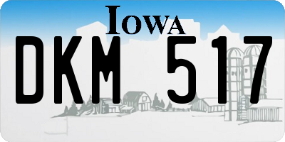 IA license plate DKM517
