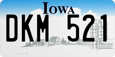 IA license plate DKM521