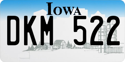 IA license plate DKM522
