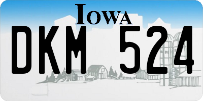 IA license plate DKM524
