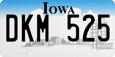IA license plate DKM525