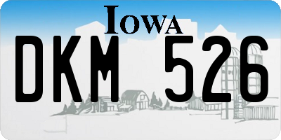 IA license plate DKM526