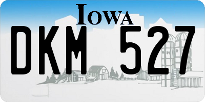 IA license plate DKM527