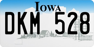 IA license plate DKM528