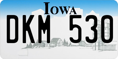 IA license plate DKM530