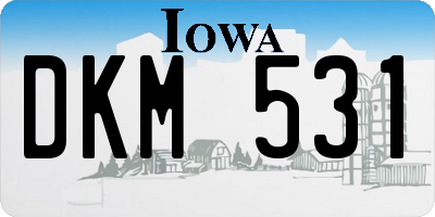 IA license plate DKM531