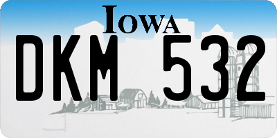 IA license plate DKM532