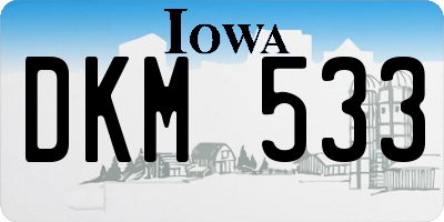 IA license plate DKM533