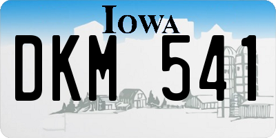 IA license plate DKM541