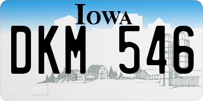 IA license plate DKM546