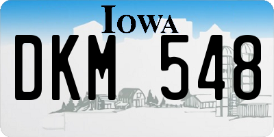IA license plate DKM548