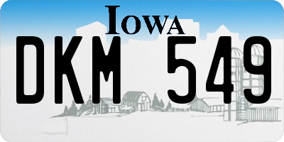 IA license plate DKM549
