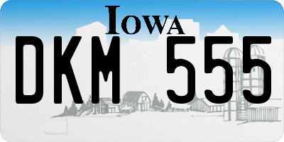 IA license plate DKM555