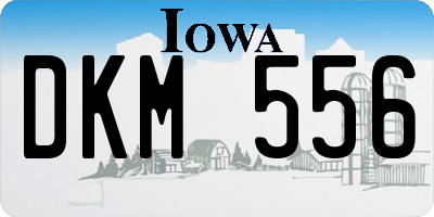 IA license plate DKM556