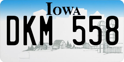 IA license plate DKM558