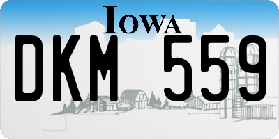 IA license plate DKM559