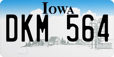 IA license plate DKM564