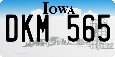 IA license plate DKM565