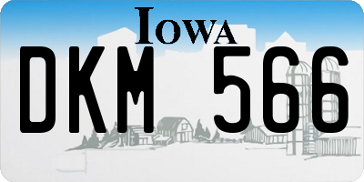 IA license plate DKM566