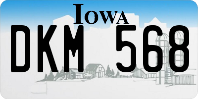IA license plate DKM568