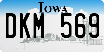 IA license plate DKM569