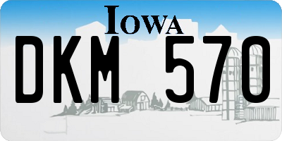 IA license plate DKM570
