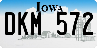 IA license plate DKM572