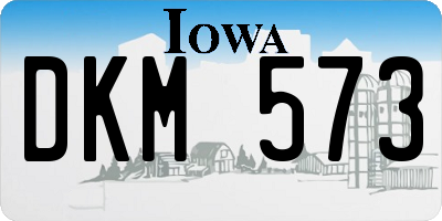 IA license plate DKM573