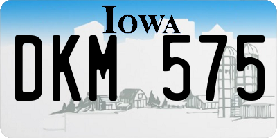 IA license plate DKM575