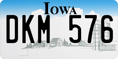 IA license plate DKM576