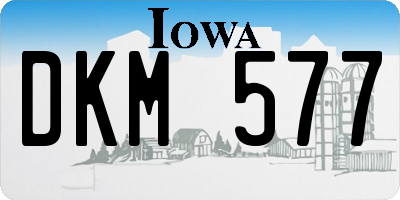 IA license plate DKM577