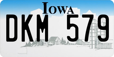 IA license plate DKM579