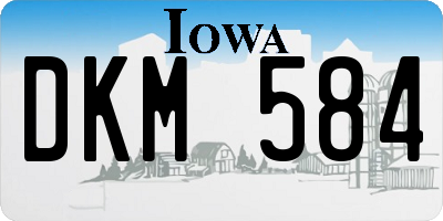 IA license plate DKM584