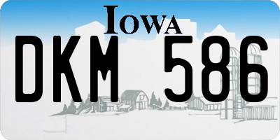 IA license plate DKM586